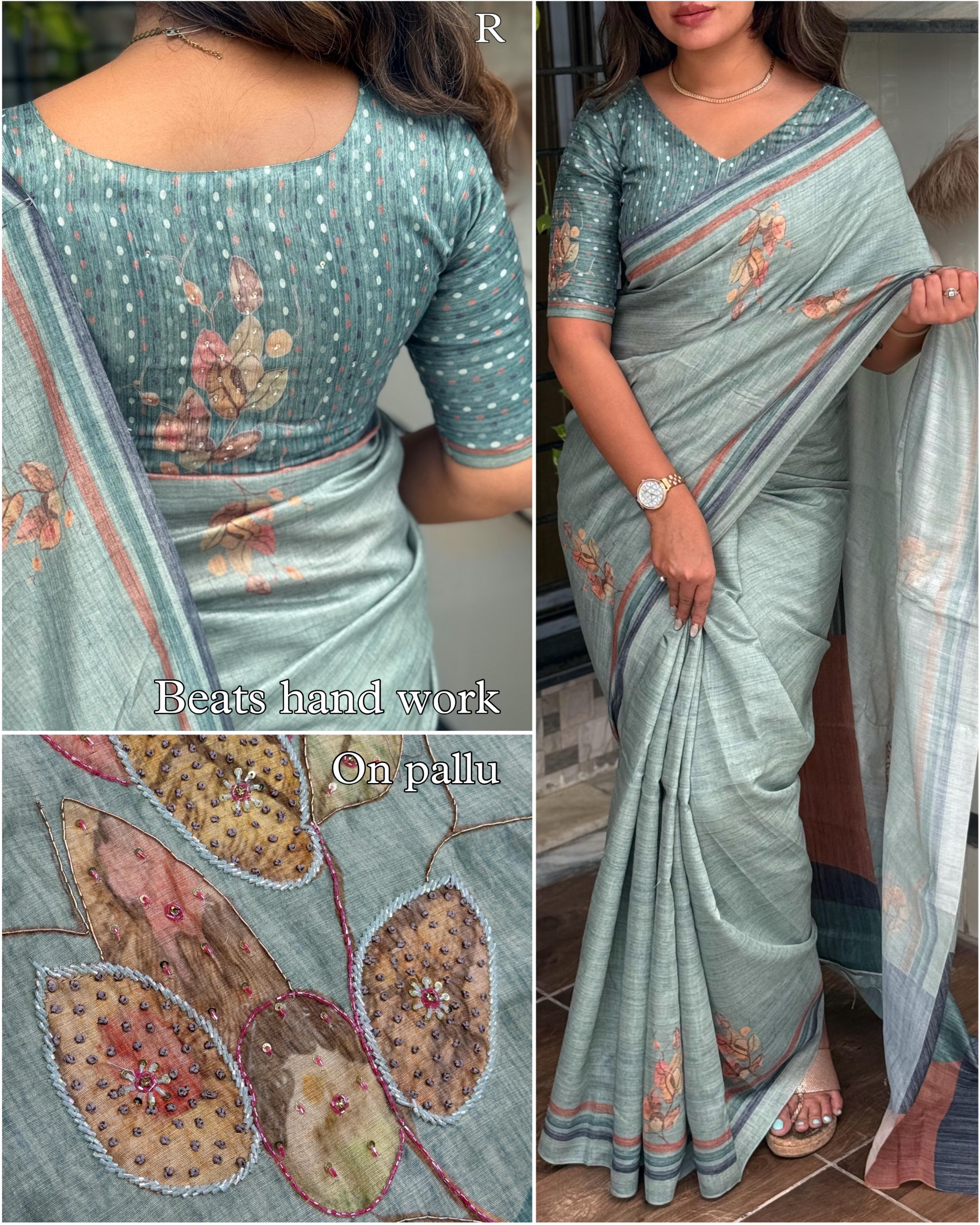 PURE TUSSER COTTON SAREE