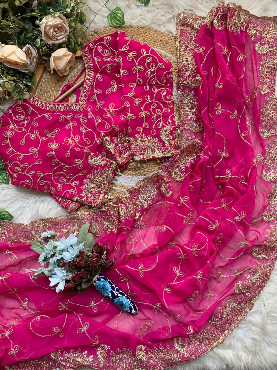 Very Soft nd Elegant Georgette Fabric Saree