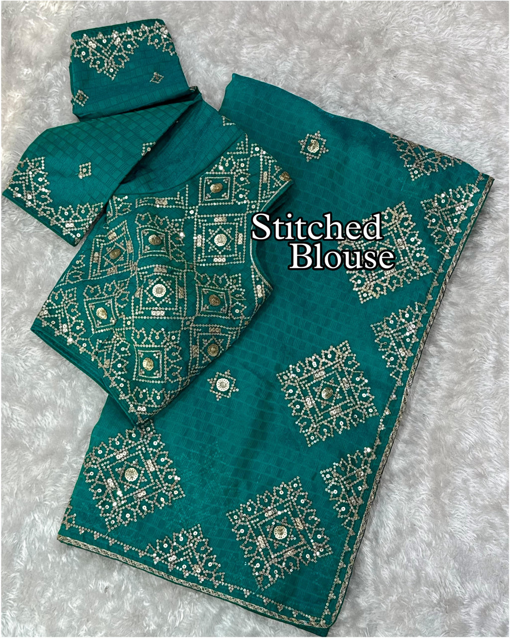 Madhubala Fandy satin self jacquard Saree