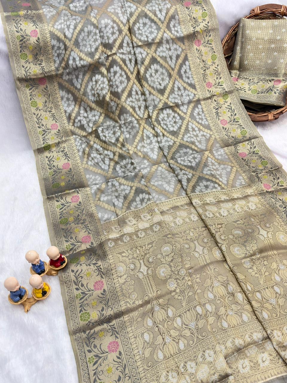 BANDHANI ORGANZA PATOLA SAREES