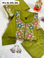 Premium Roman Silk Kurti Pent