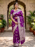 soft banarasi mashru satin silk saree