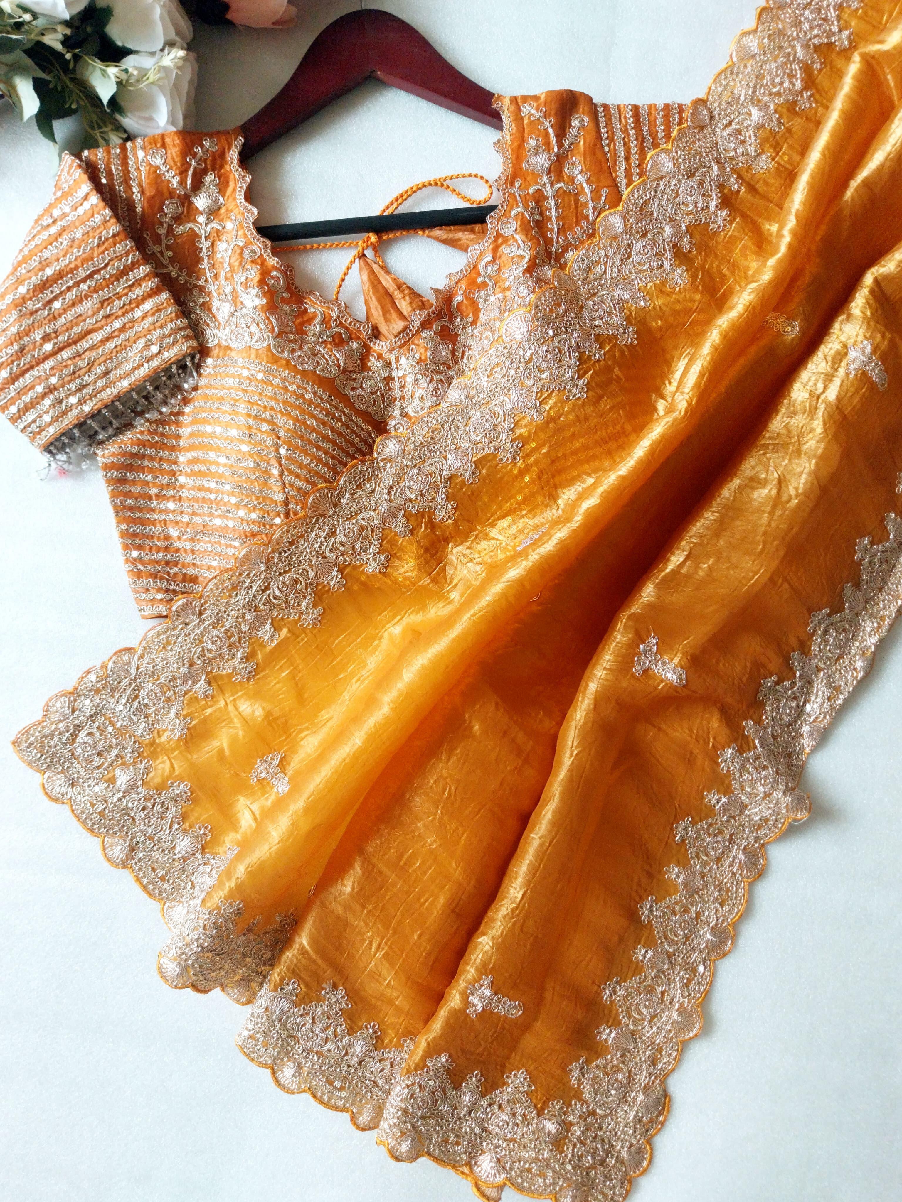 NEWLY MUSTARD YELLOW SAREE