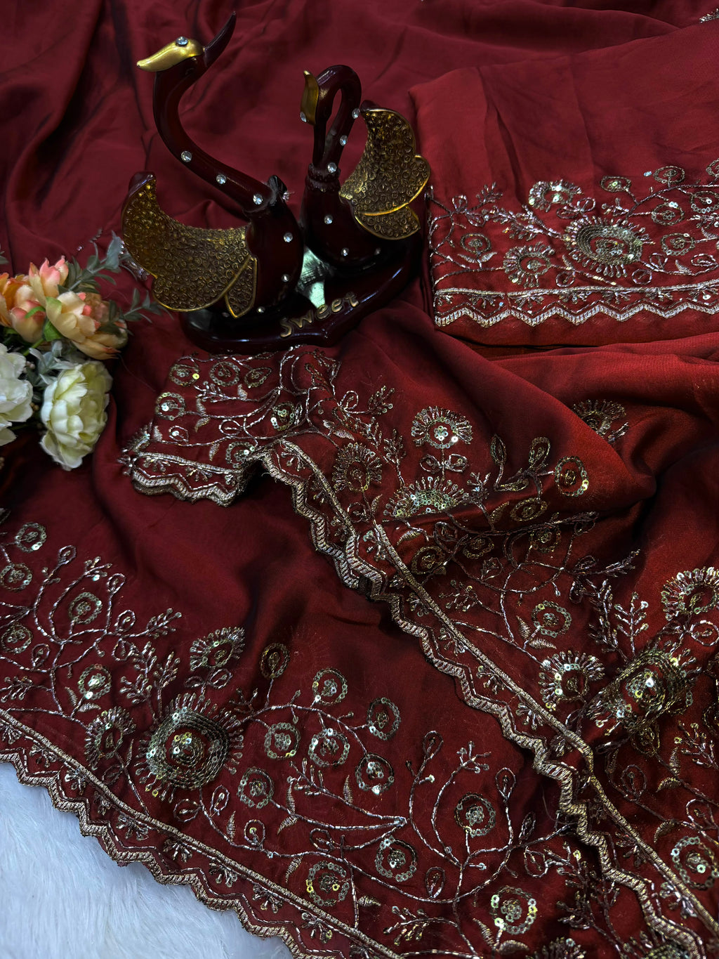 Soft Rangoli Silk Sequence Saree