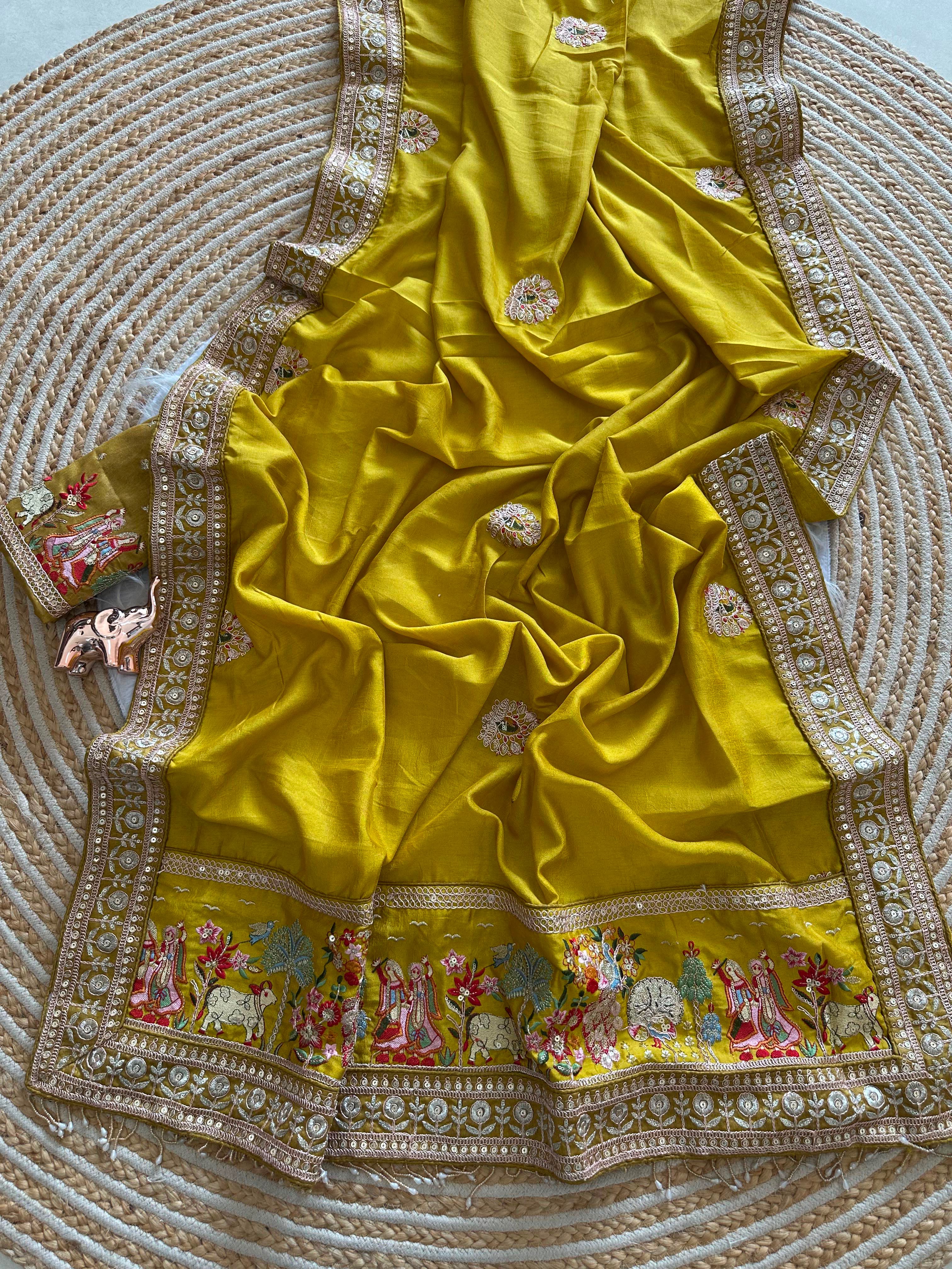 Very Soft nd Elegant Rich look vichitra silk saree