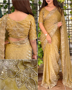 Fendy Satin Checks Saree