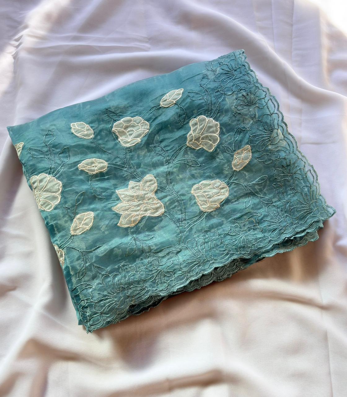 Pure Chanda Kora Silk Saree