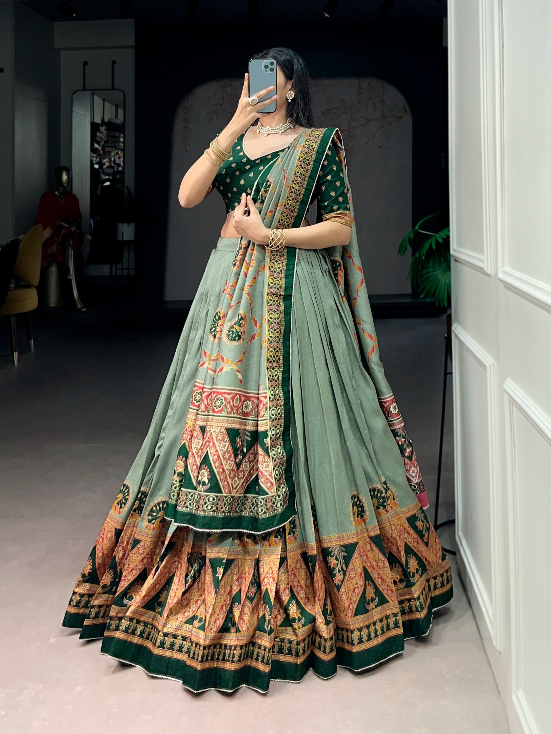 Tasar Silk Elegance Lahenga Choli