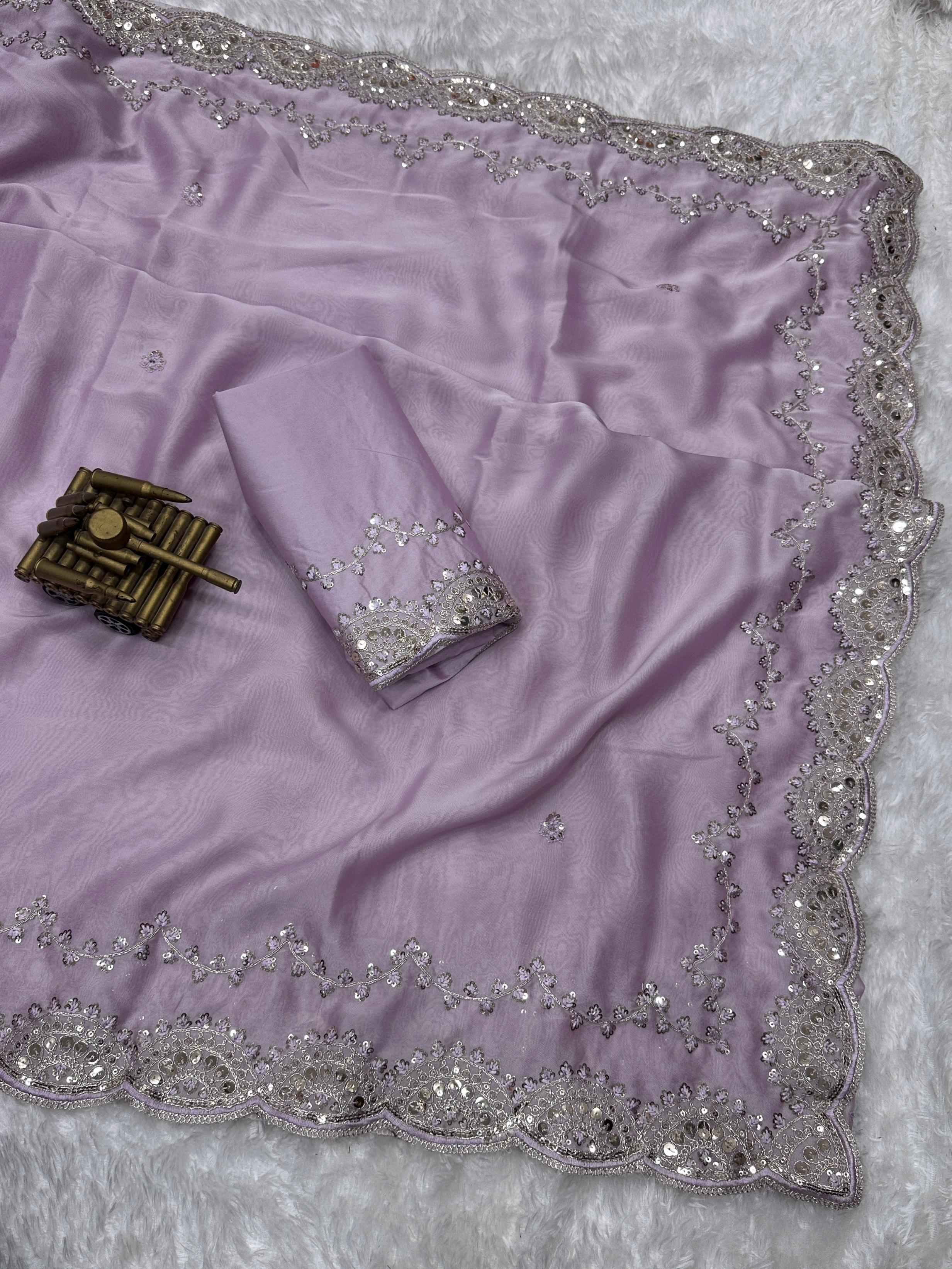 PARTY WEAR CRYSTAL SAREES
