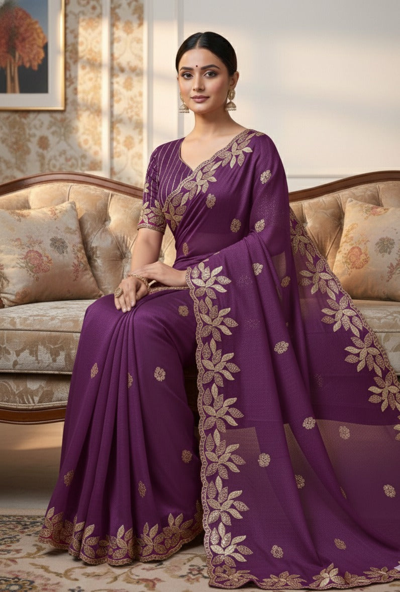 Soft JimmiChoo Silk Saree