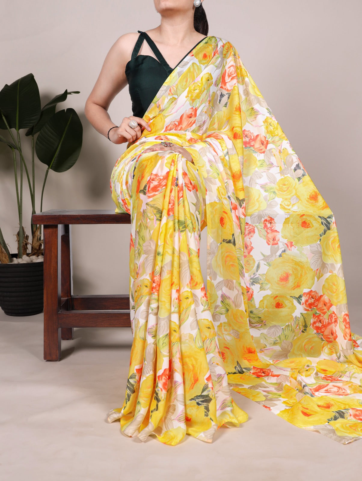 Soft Touch Of Silk Floral Print Saree
