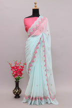 Embroidery Work Georgette Saree