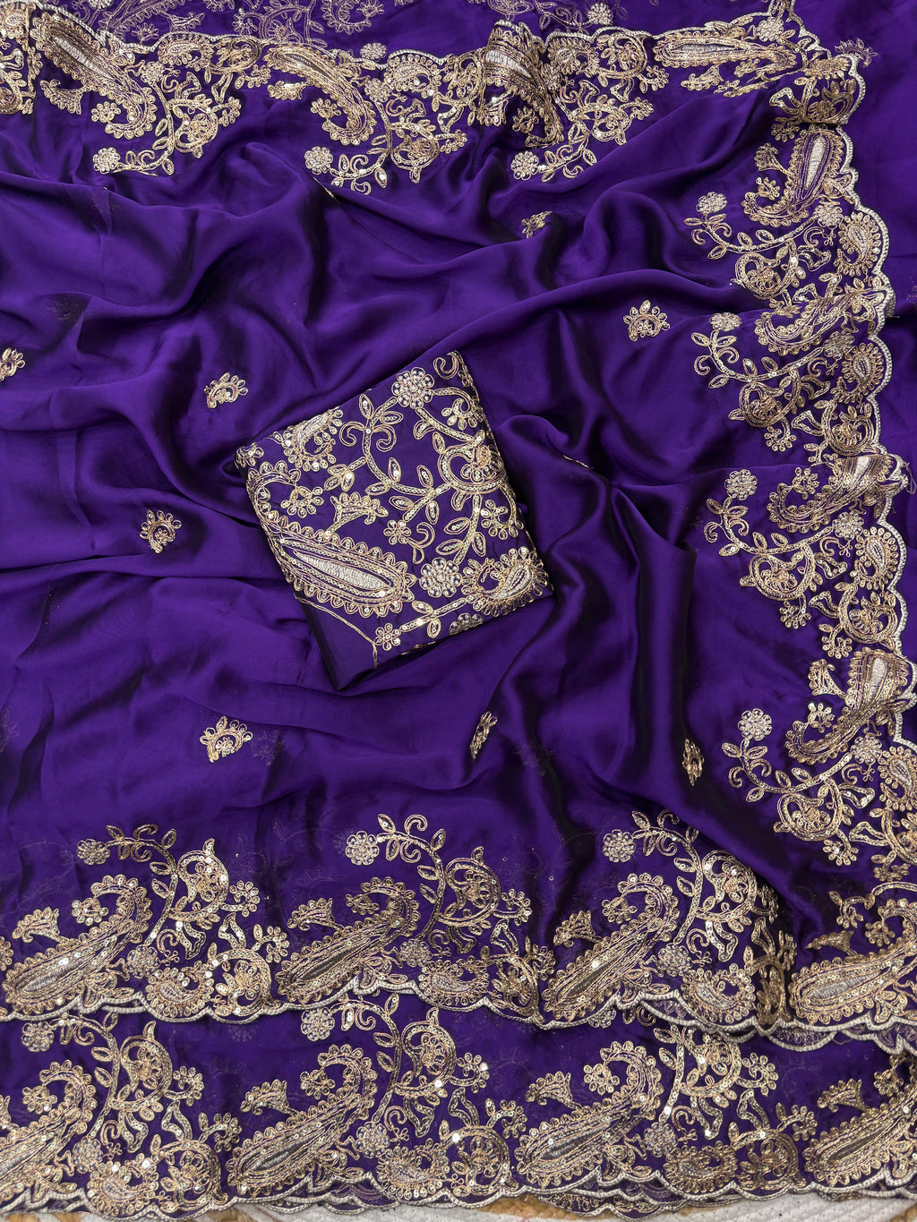 Pure Rangoli Silk Purple Saree
