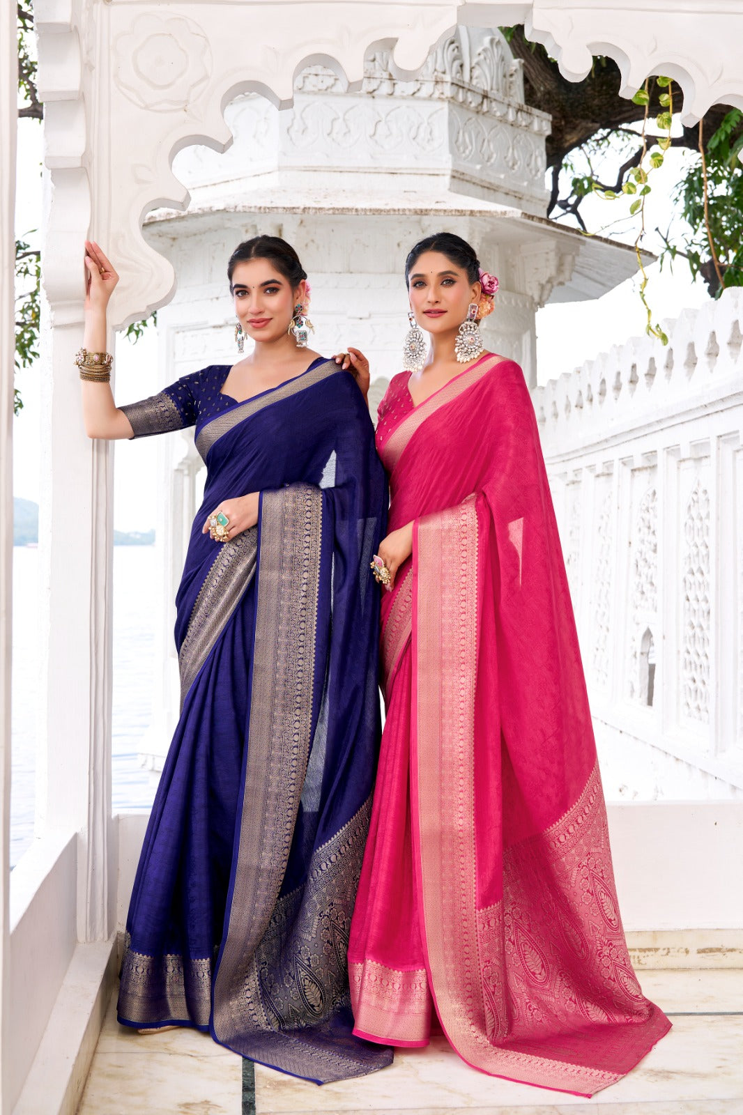 CHIFFON ZARI WEAVING SAREE