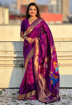 FLORAL MOTIFS PAITHANI SAREE