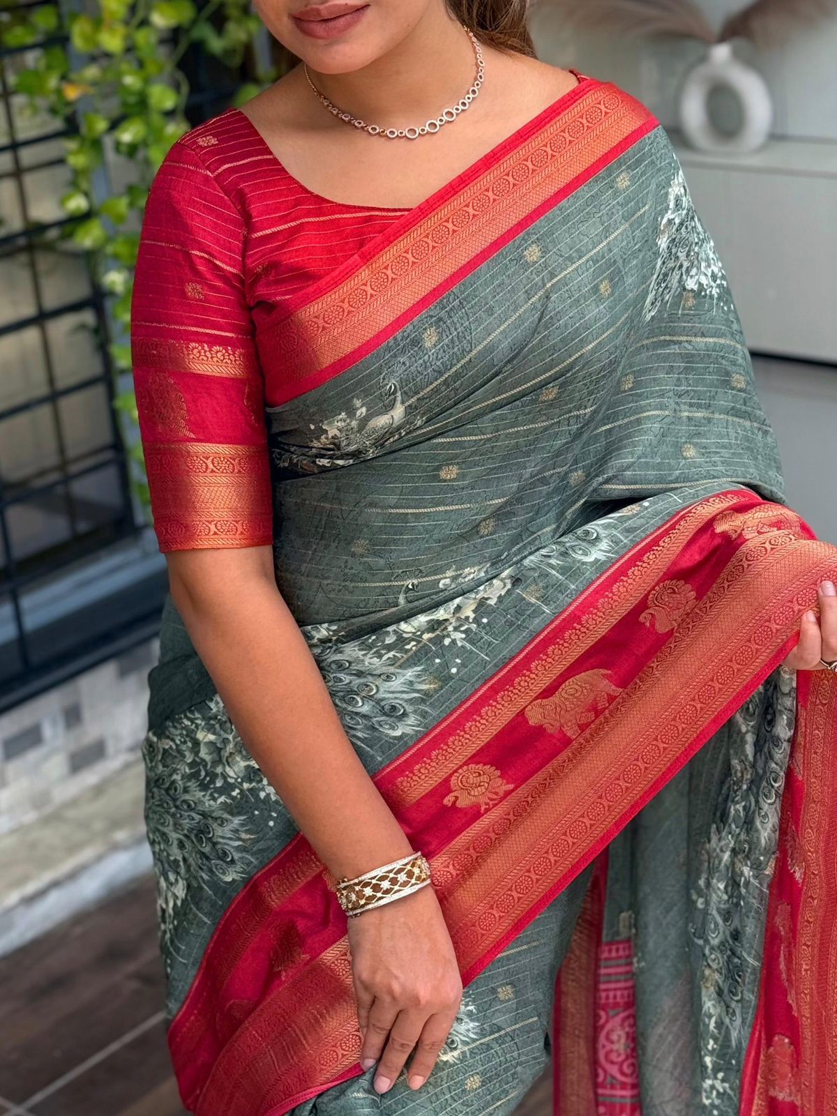 MORNI TUSSER SILK SAREE
