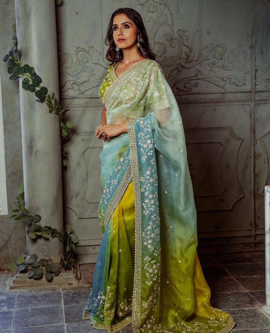 ORGANZA SILK DIGITAL PRINT SAREE