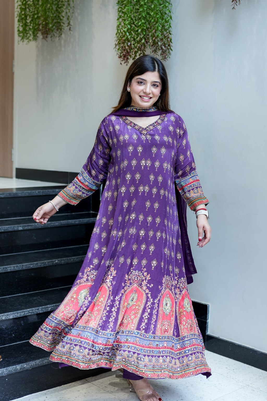 Elegant Anarkali Round Kurti set