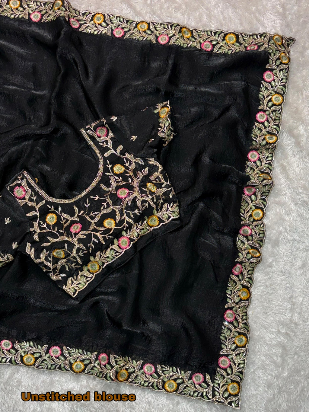 Treding fandy satin saree