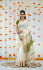 LINEN WITH GOLD BORDER SAREE