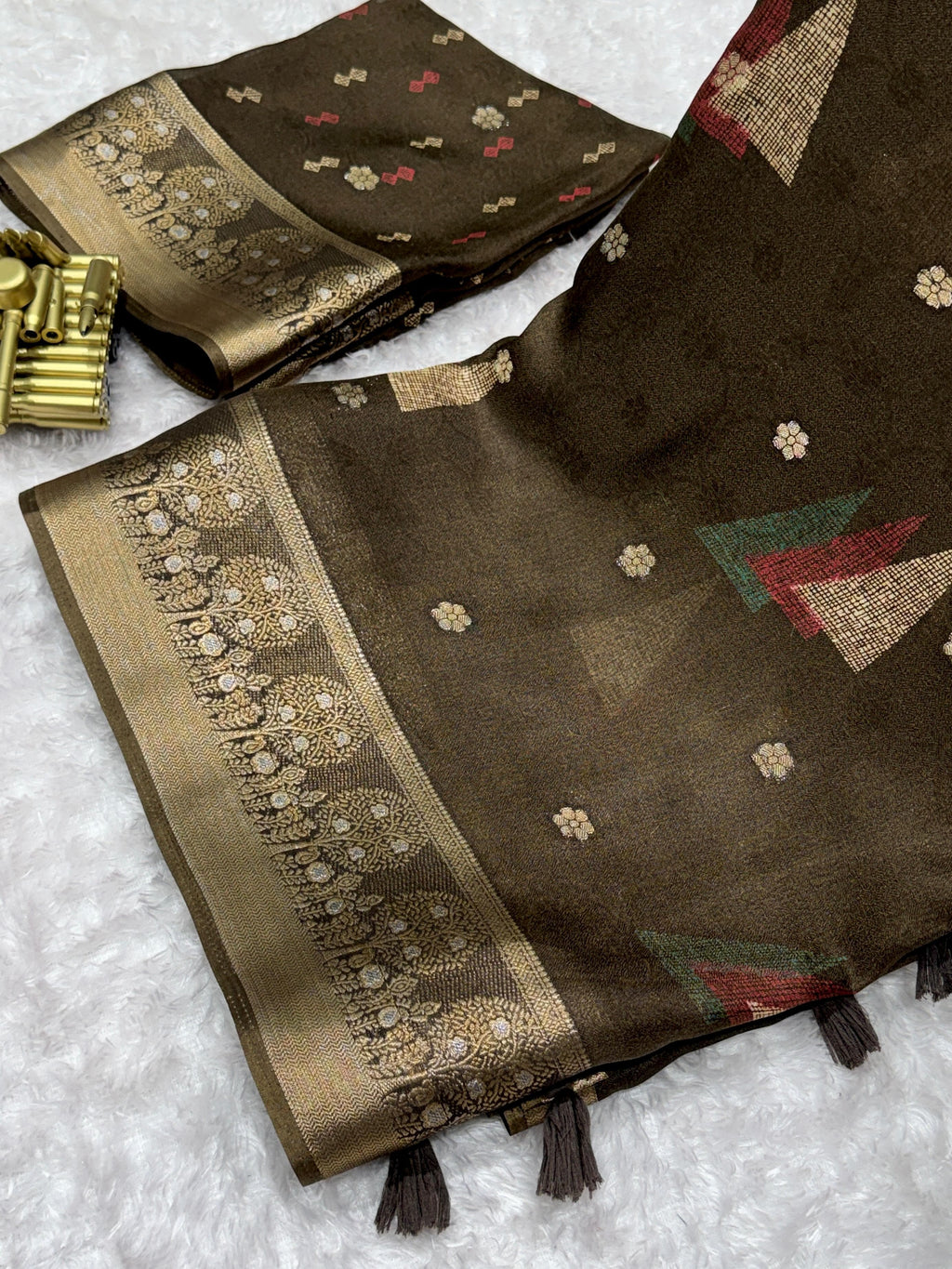 Effortless elegance meets vibrant charm with this Designer printed Saree