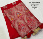 Pure georgette banarasi saree