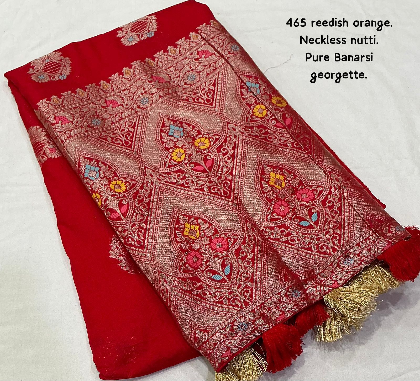 Pure georgette banarasi saree