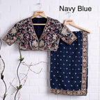 HEAVY GEORGETTE FABRIC ON BEAUTIFUL EMBROIDERY SAREE