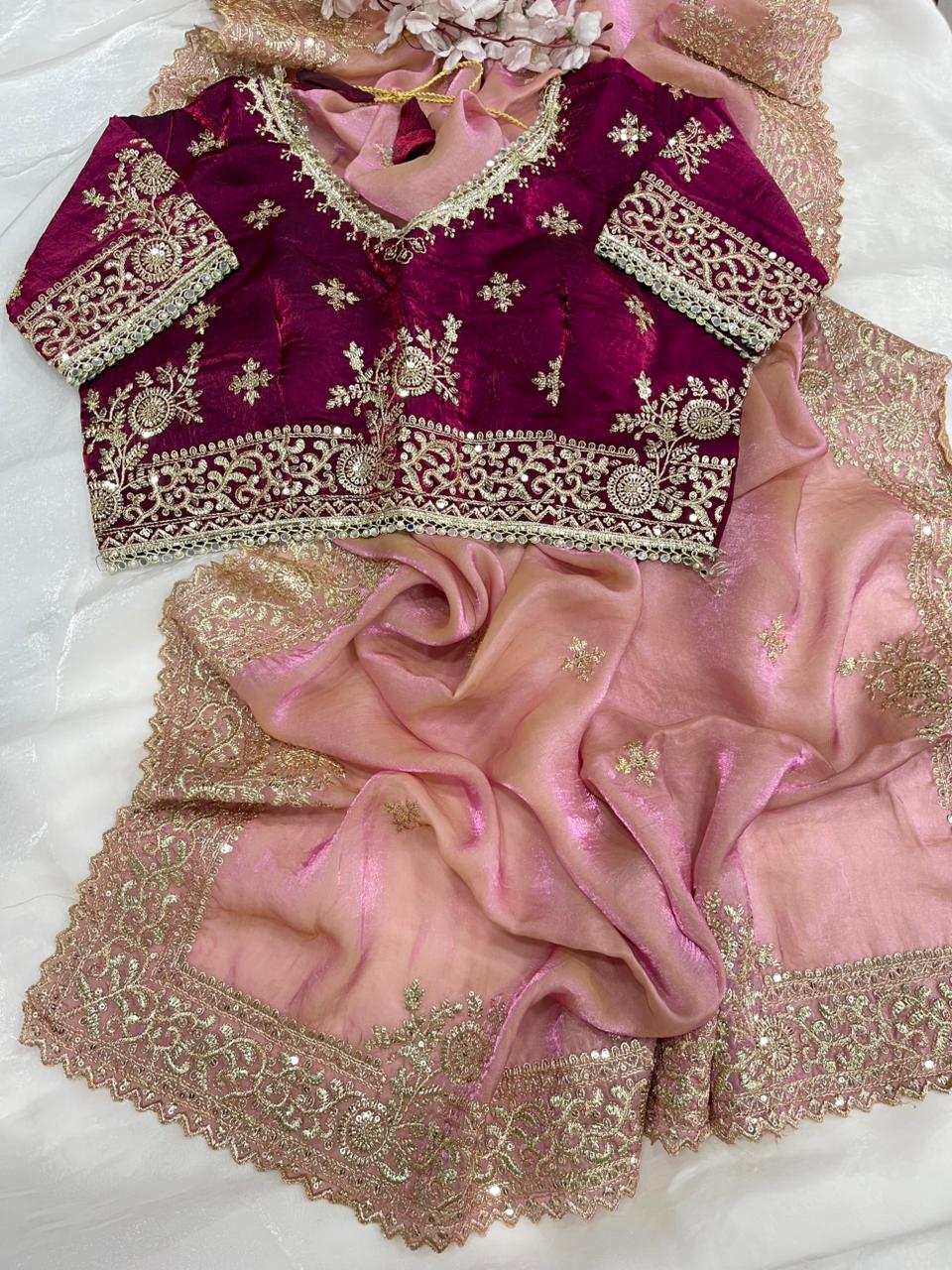 Very soft & elegant rich look fendy sartin fabric