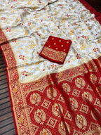 DOLLA SILK WHITE SAREE
