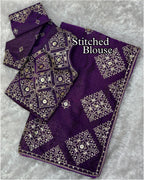 Madhubala Fandy satin self jacquard Saree