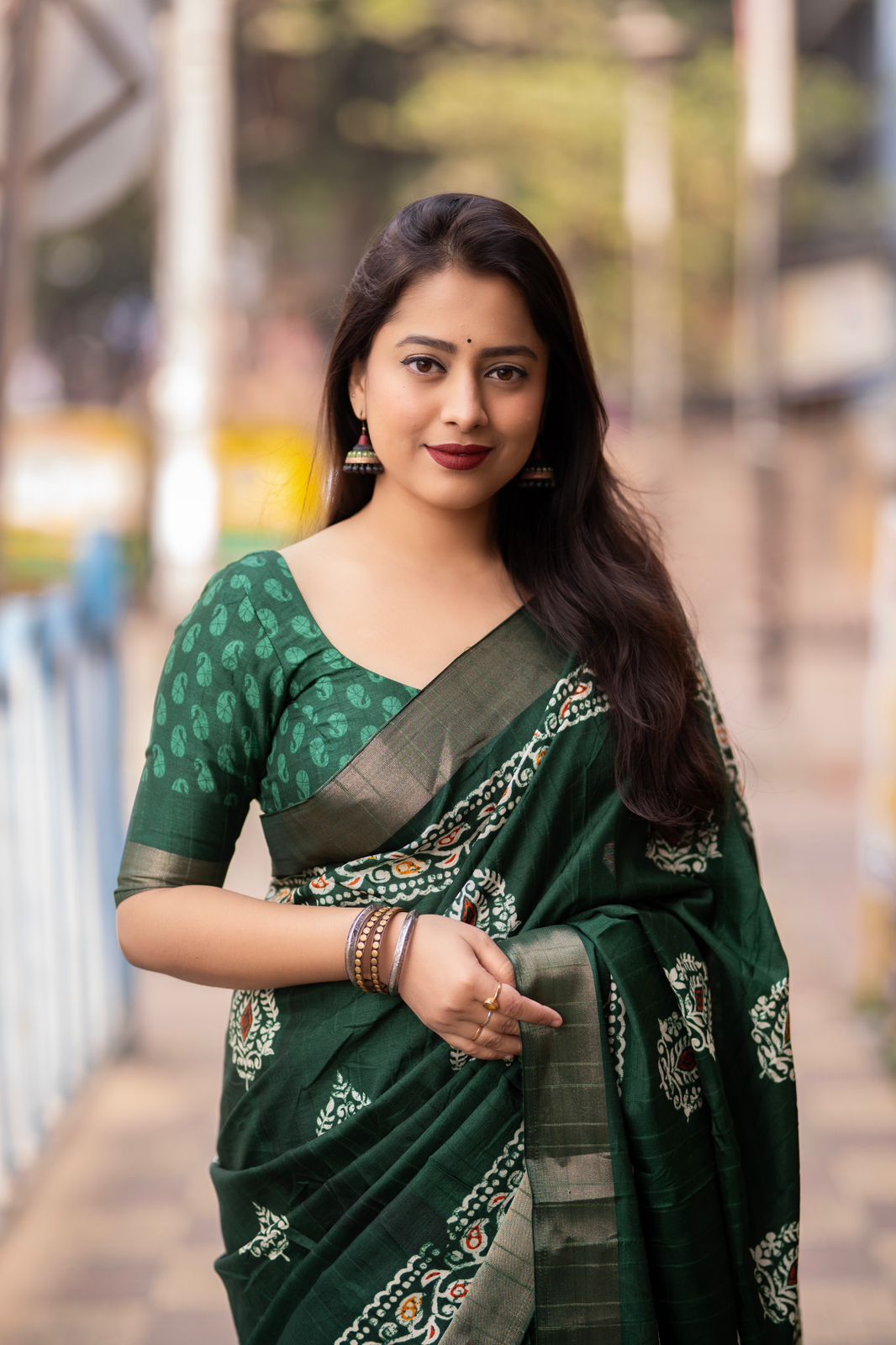 PRINED SAREE BEAUTIFUL COLOR