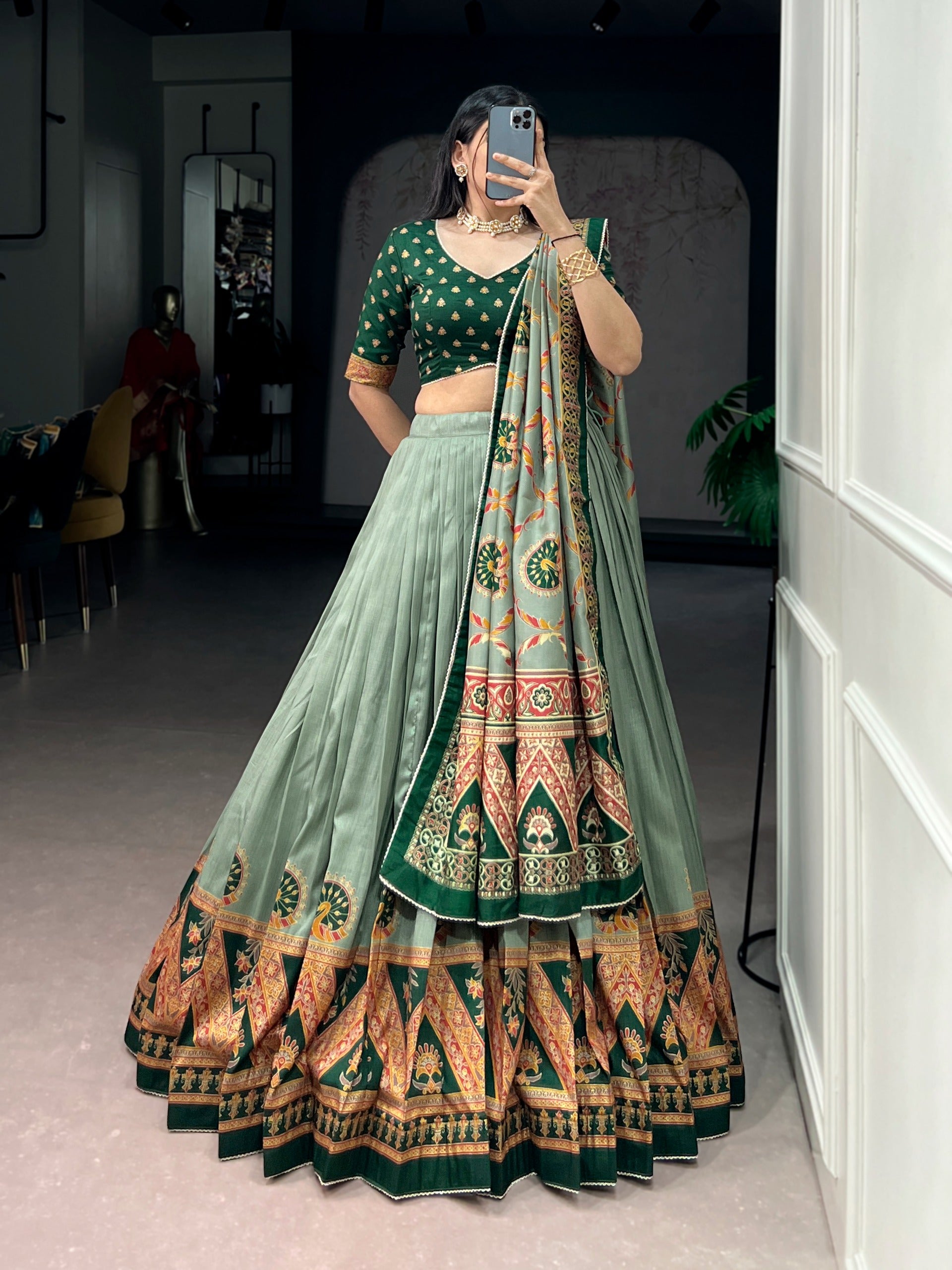 Tasar Silk Elegance Lahenga Choli