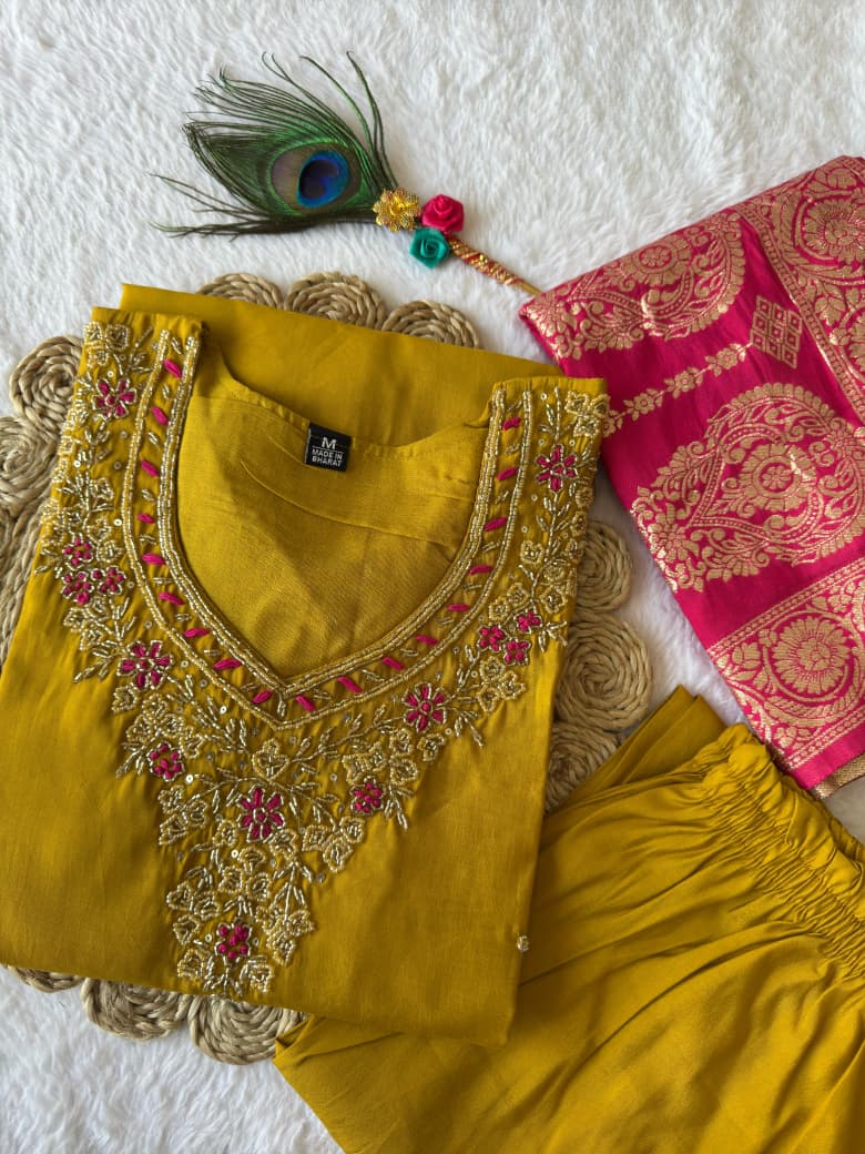 PREMIUM ROMAN SILK KURTI