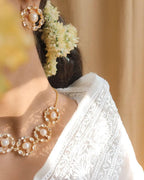 Pure soft Off-white silk organza saree