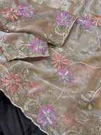 Zohra Fendy Satin Sequence Saree