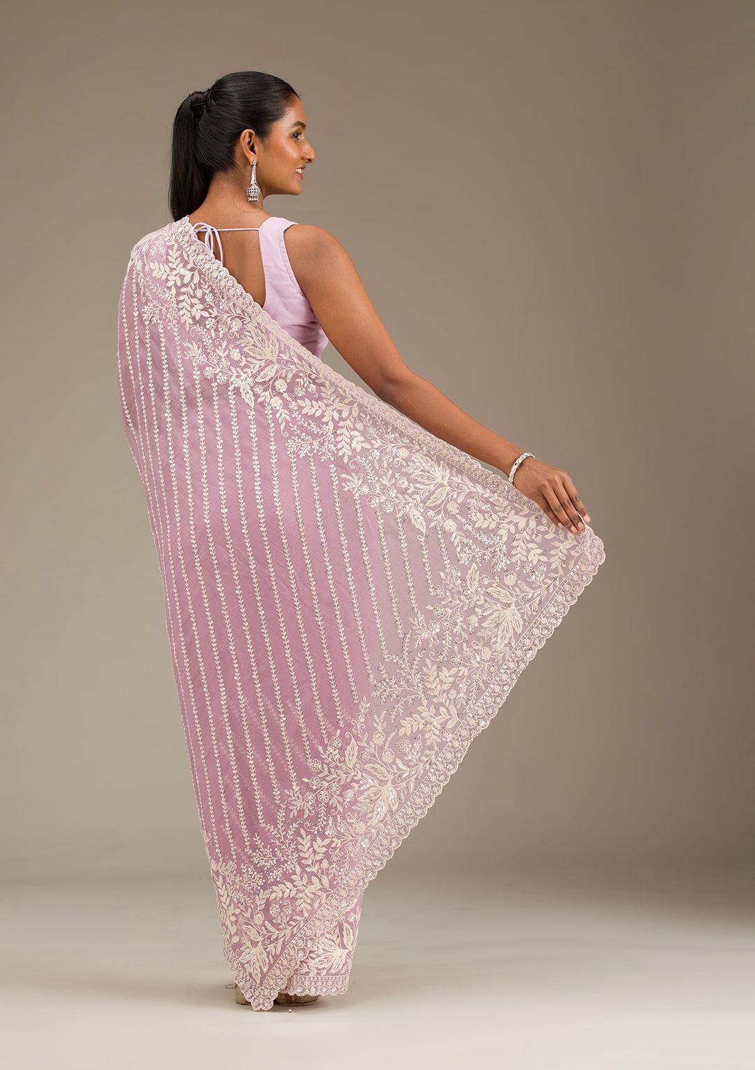 Fox Georgette Sarees in soothing pastel tones