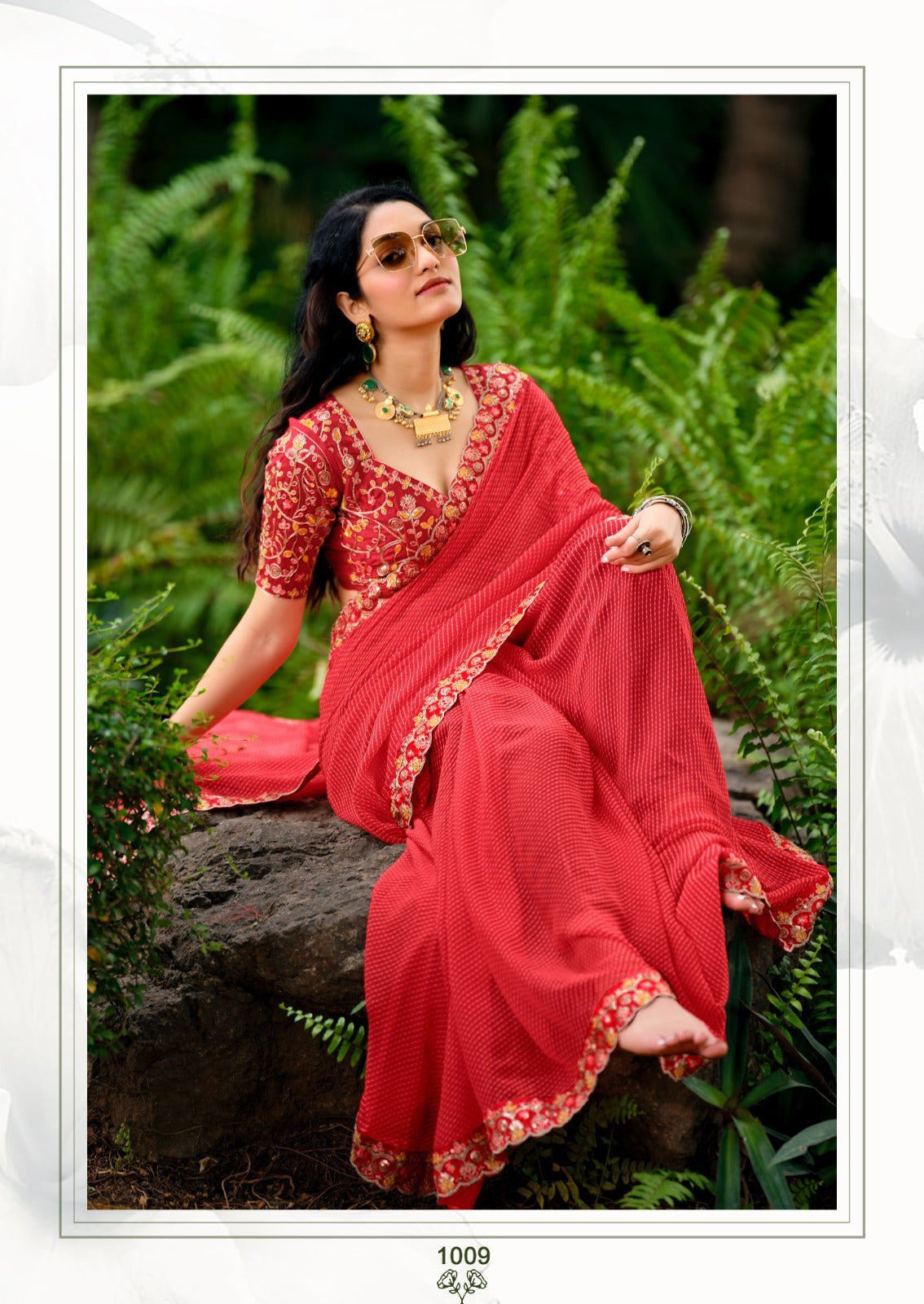 Rajasthani Georgette Laheriya Print Saree