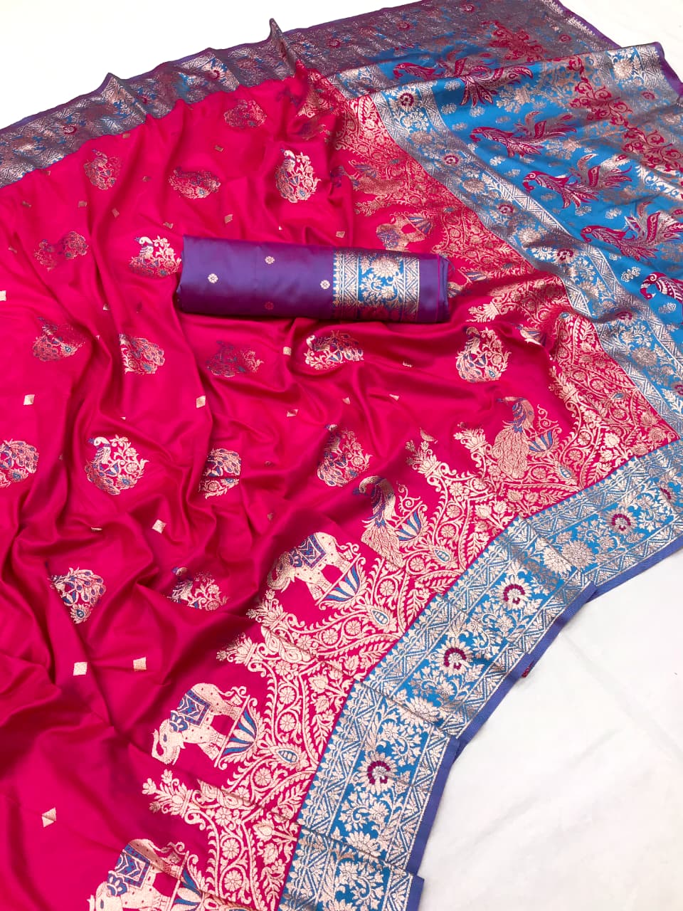 Pure paithani type Banarasi silk saree