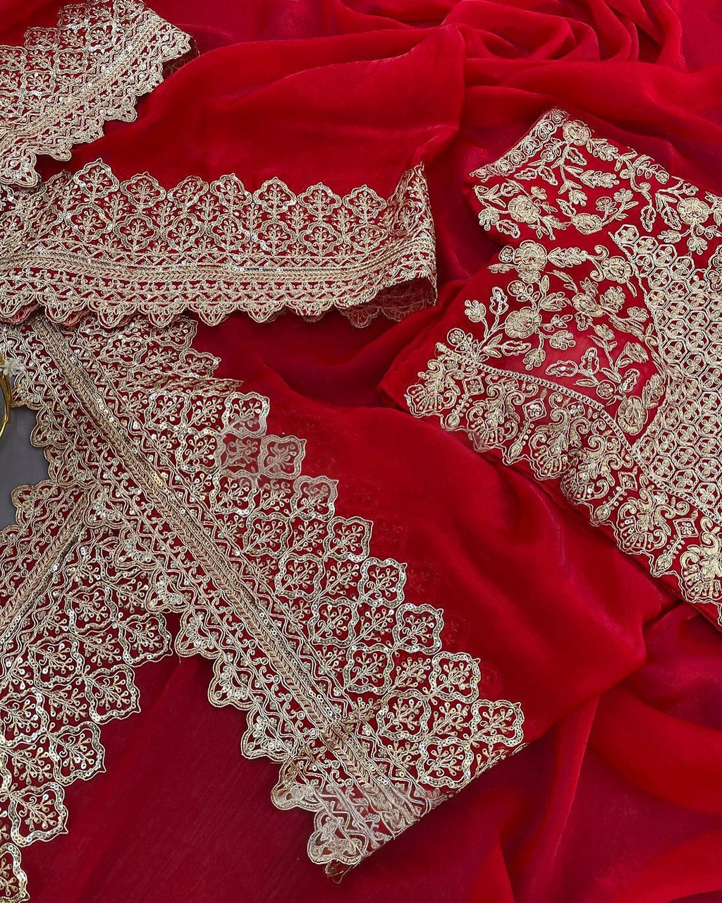 Fancy Fendy Satin Fabric Saree