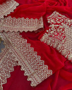 Fancy Fendy Satin Fabric Saree
