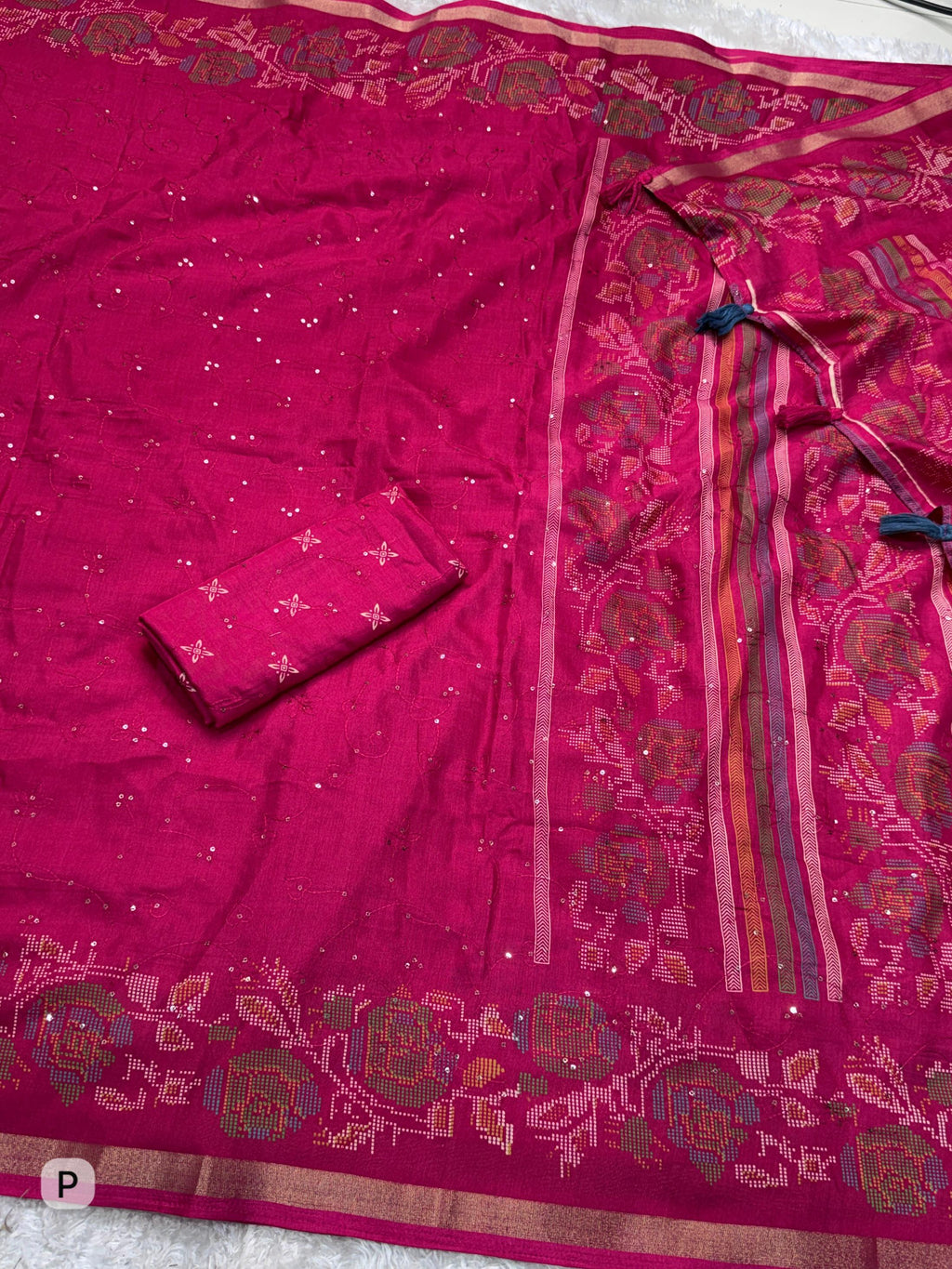 Daftari Mul Cotton Saree