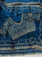 Wedding Special Soft Silk Embroidery Work Saree