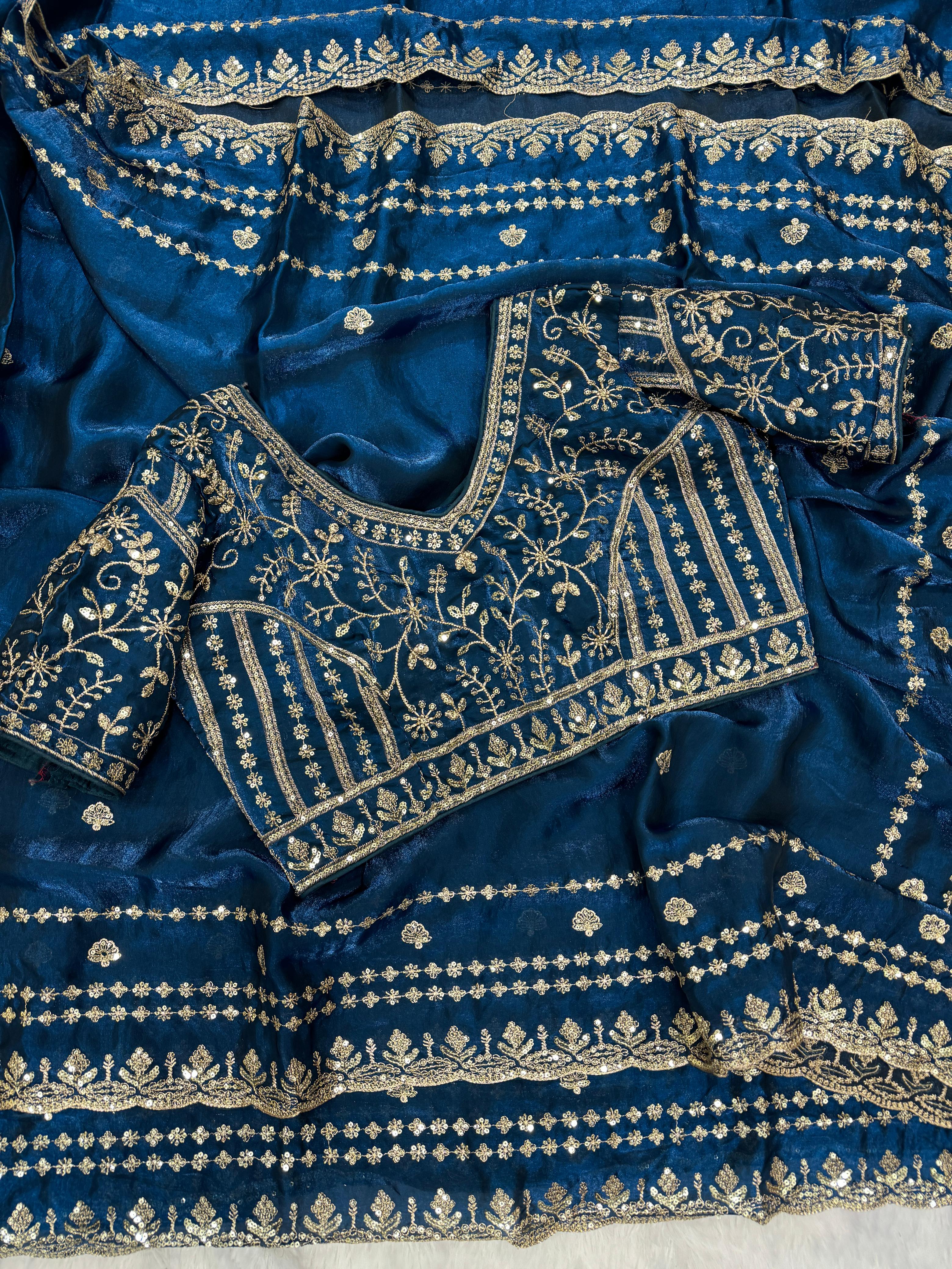 Wedding Special Soft Silk Embroidery Work Saree