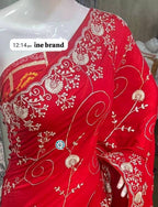 Super Soft Golden Cherod silk Fabric Sarees