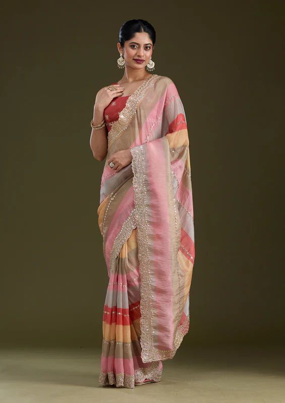 Goldy Silk With Beautiful Print Saree