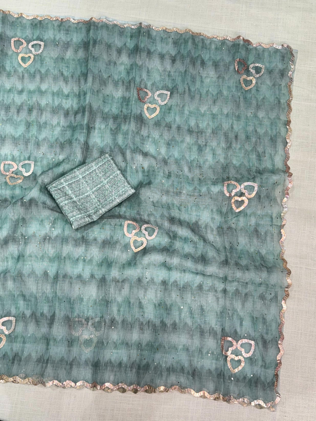 Heart beat Leno Cotton Saree