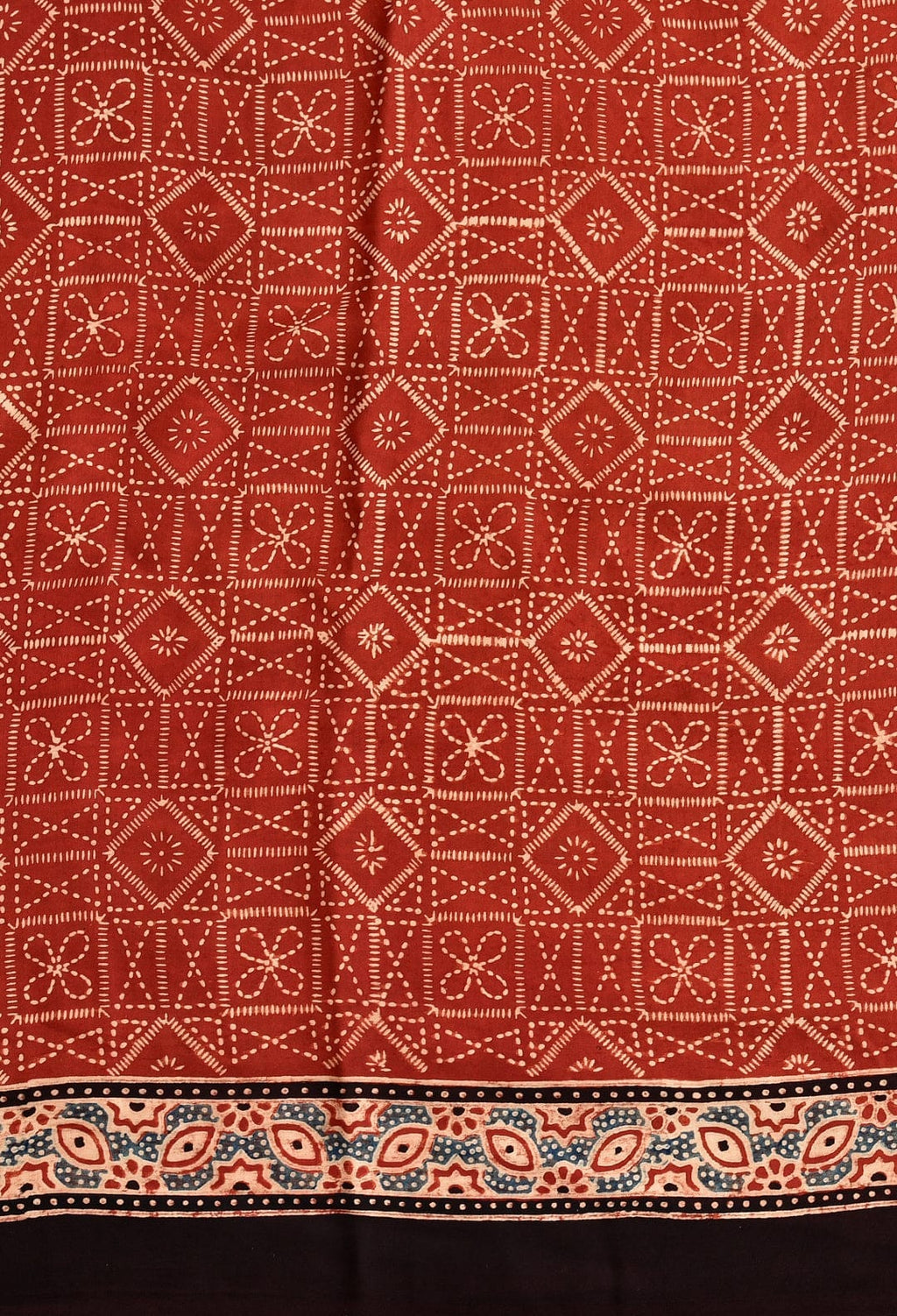 AJRAKH PRINT SATIN SAREE