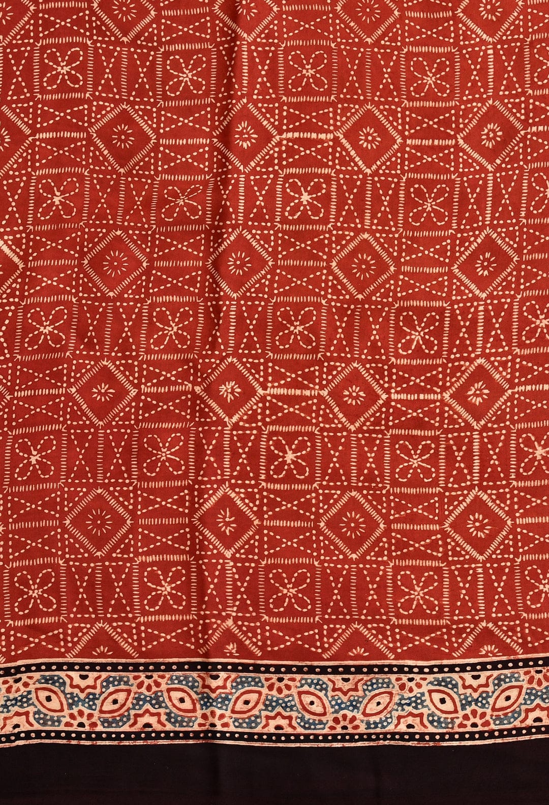 AJRAKH PRINT SATIN SAREE