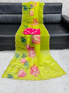 Soft Tabby Floral Print Saree
